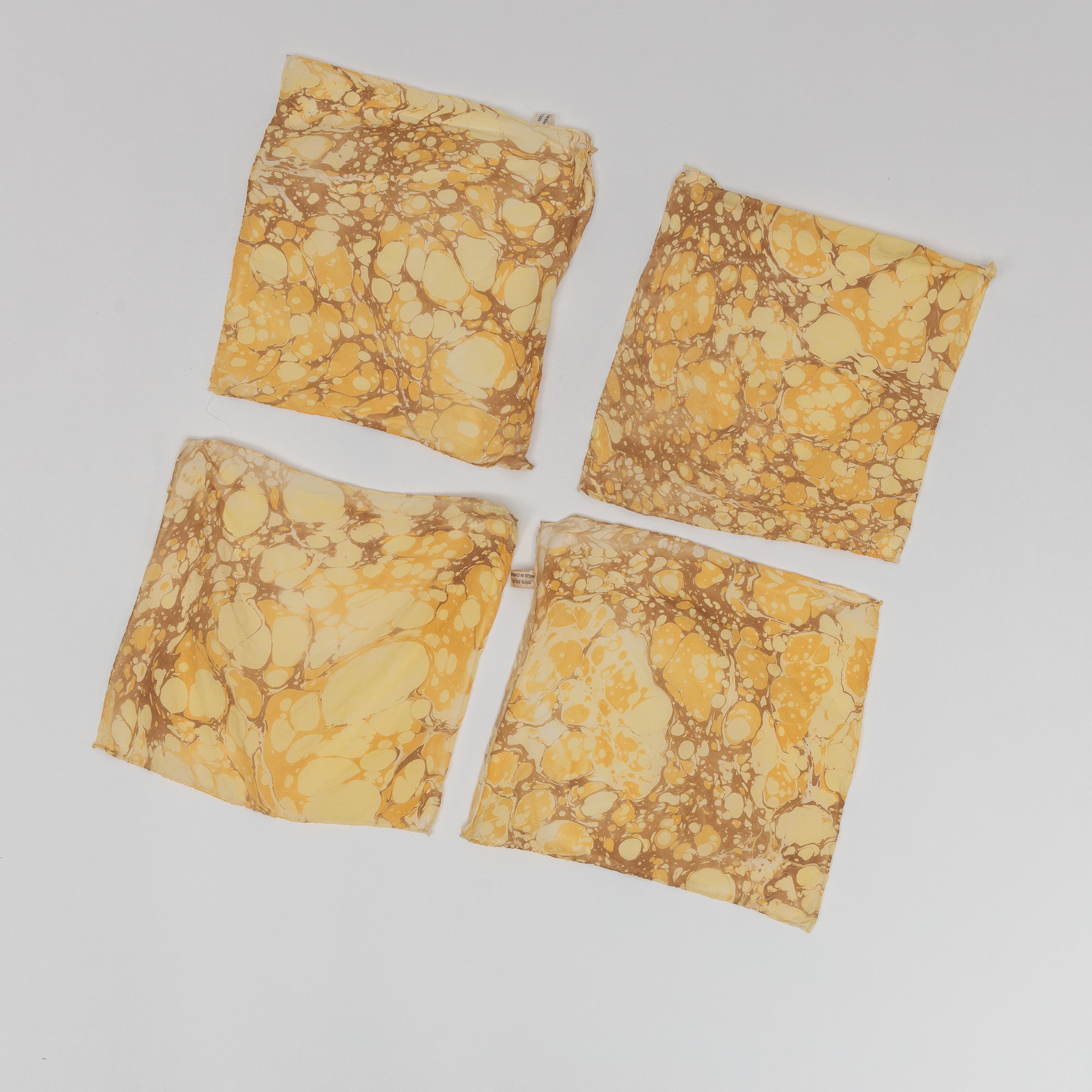 MARBLED SILK HANDKERCHIEF