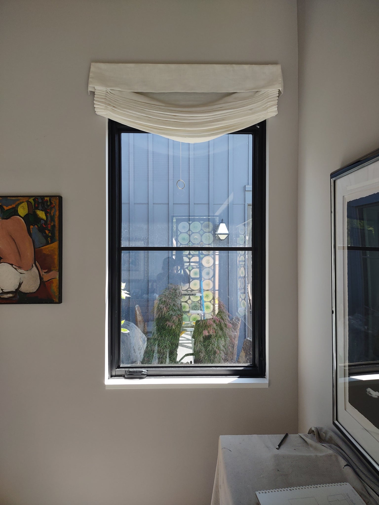 Chair Pad with Fabric Cover Buttons & Ties