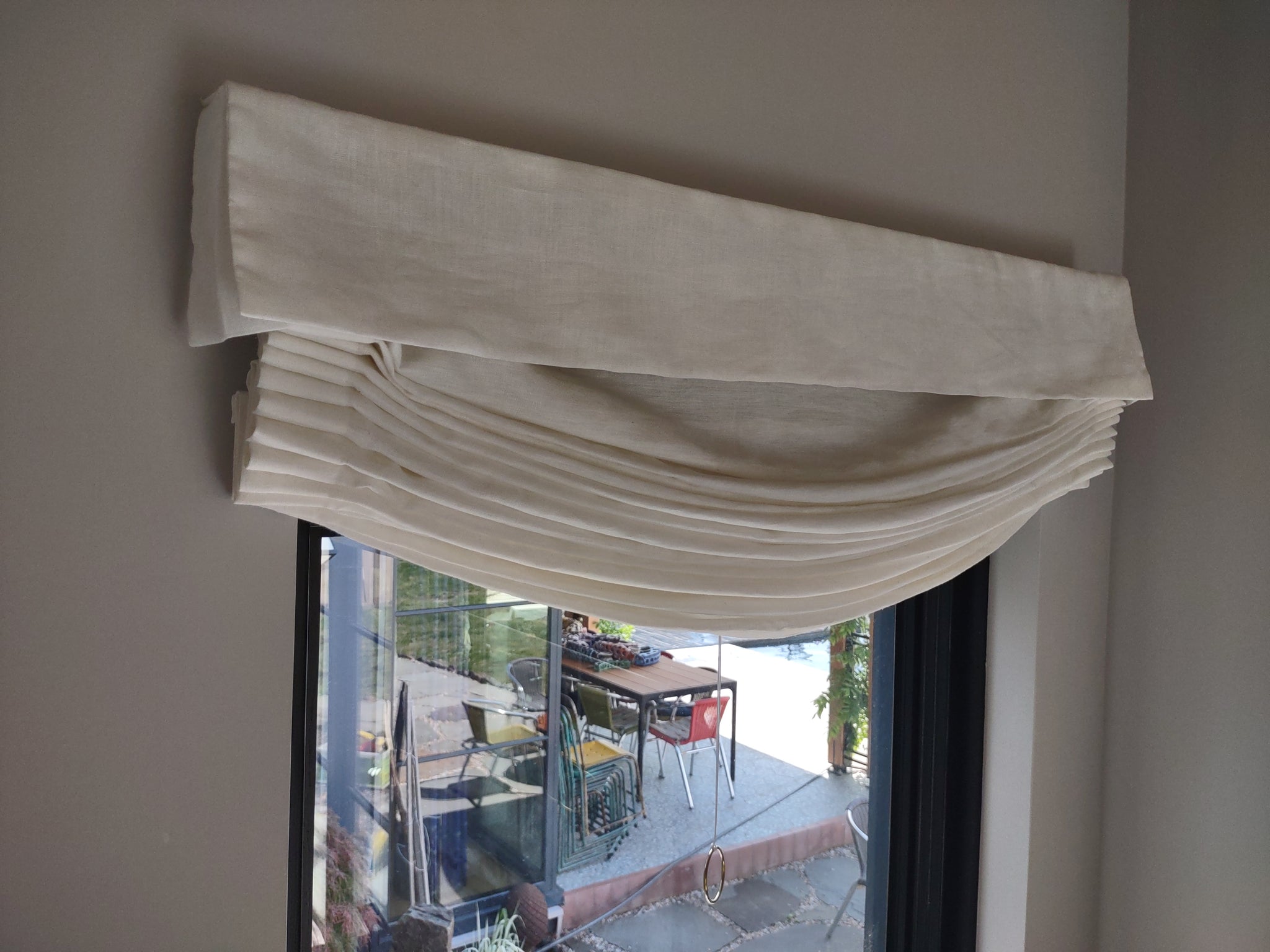 Chair Pad with Fabric Cover Buttons & Ties