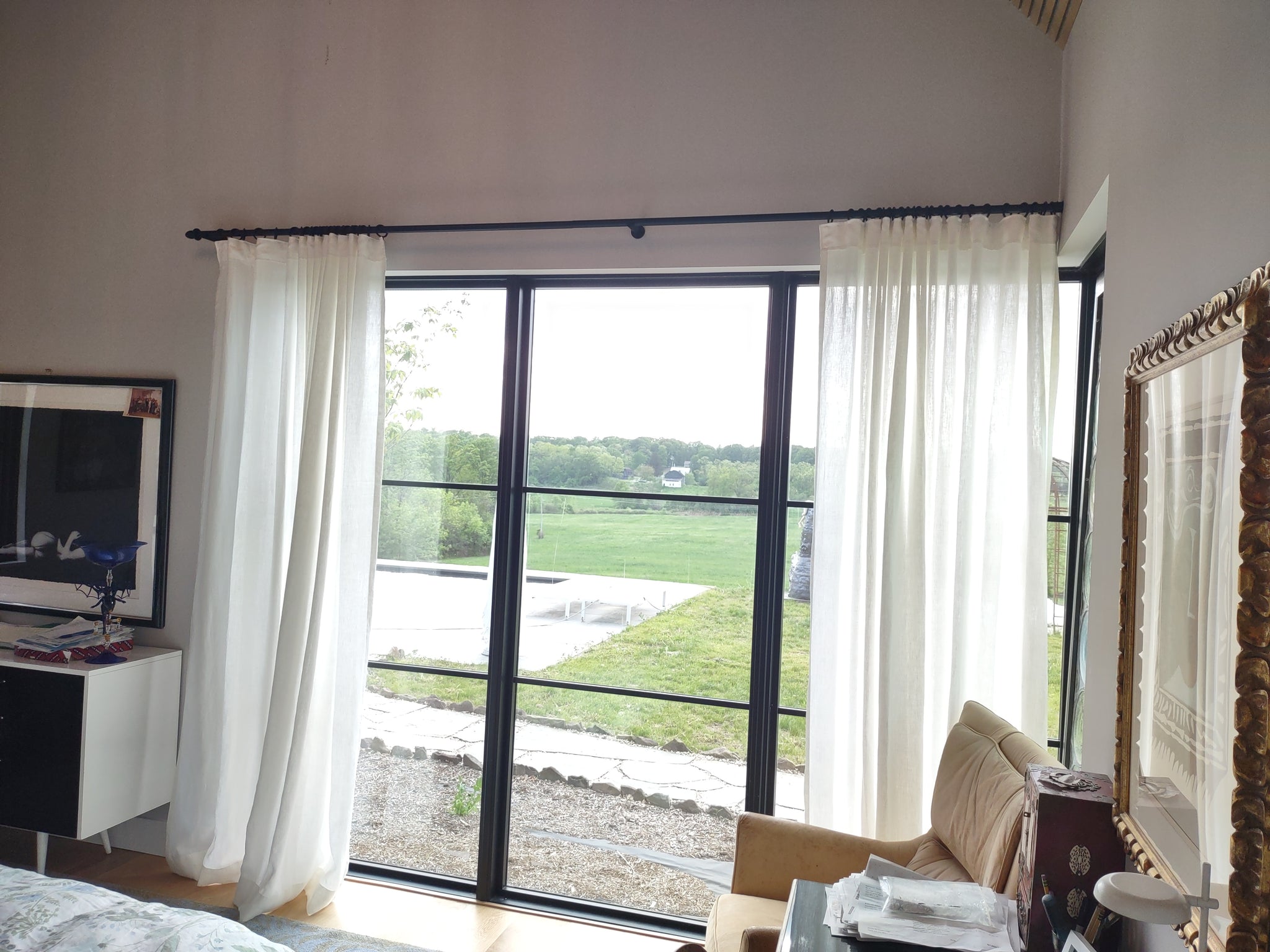 Chair Pad with Fabric Cover Buttons & Ties